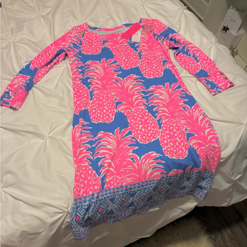 Lilly Pulitzer Sophie Dress Blue Haven Pineapple